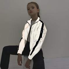 Куртка с карманом и пряжкой для девочек Shein