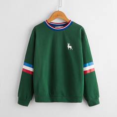 Полосатые изображения Спортивный Толстовки для мальчиков Shein