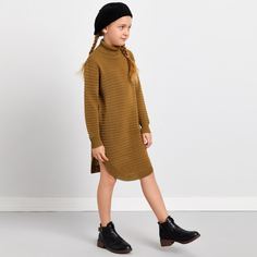 Трикотажное платье для девочек Shein
