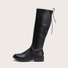 Сапоги с узлом сзади и меховой подкладкой Shein