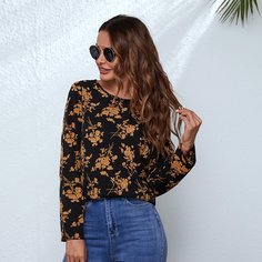 Топ с цветочным принтом Shein