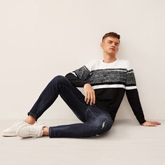 Мужской контрастный свитер Shein