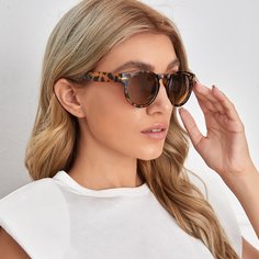 Солнцезащитные очки в черепаховой оправе Shein