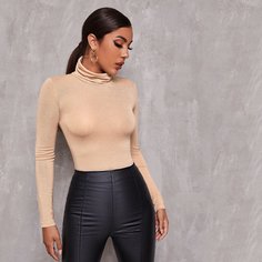 Футболка с высоким воротником Shein