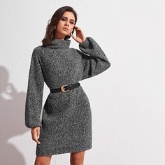Оригинальное платье-свитер без пояса Shein