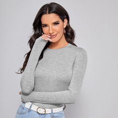 Одноцветный Основы Футболки Shein