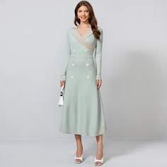 На запах Полосатые изображения Повседневный Платья-свитеры Shein