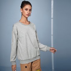 на молнии Ровный цвет Повседневный Свитшоты Shein
