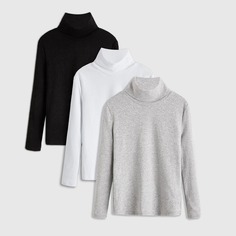 Одноцветный Повседневный Футболки для девочек Shein