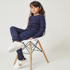 Вязаные леггинсы для девочек Shein