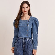 Повседневный Джинсовые топы Shein
