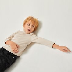 Одноцветный Основы Футболки для маленьких мальчиков Shein
