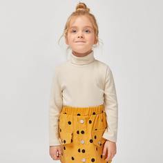 Одноцветный Основы Футболки для маленьких девочек Shein