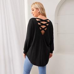 Асимметричная футболка размера плюс Shein