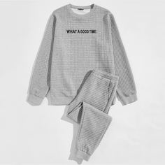 Мужская пижама с вышивкой Shein