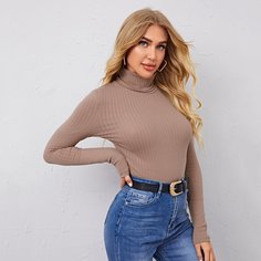 Вязаный топ в рубчик Shein