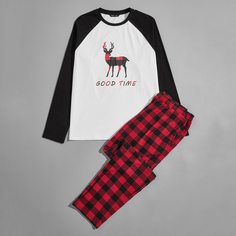 Клетка Повседневный Мужская домашняя одежда Shein