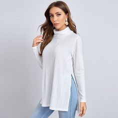 Футболка с разрезом Shein