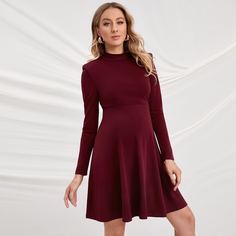 Одноцветный Элегантный Платья для беременных Shein