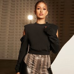 Ровный цвет Повседневный Свитшоты Shein