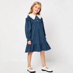 Вельветовое платье для девочек Shein