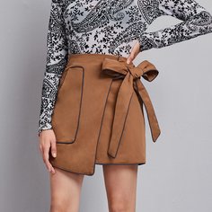 Юбка с контрастной отделкой Shein