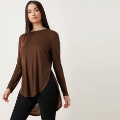 Асимметричный Одноцветный Повседневный Футболки Shein