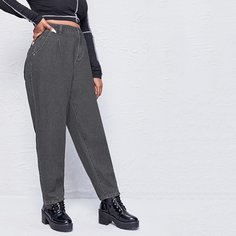 Джинсы размера плюс с высокой талией Shein