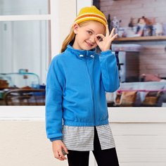 на молнии Полосатый Повседневный Толстовки для девочек Shein