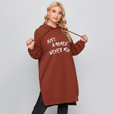 на кулиске Лозунг Повседневный Свитшоты размер плюс Shein