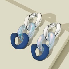 Контрастные серьги в форме цепи Shein