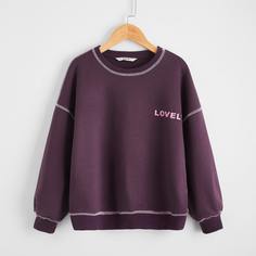 буква Повседневный Толстовки для девочек Shein