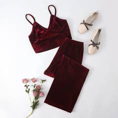 Одноцветный Элегантный Повседневный костюм Shein