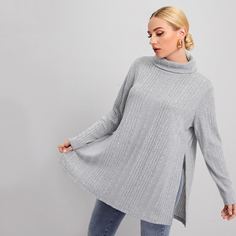 Футболка размера плюс с разрезом Shein