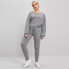 Футболка и леггинсы размера плюс с узлом Shein