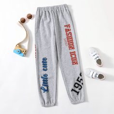 буква Спортивные Брюки для Девочек Shein
