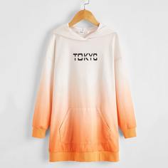 с карманами буква Повседневный Толстовки для девочек Shein