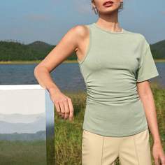 Футболка со сборкой Shein