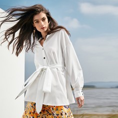 Пояс Одноцветный Повседневный Блузы Shein