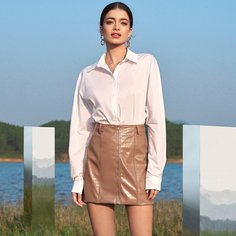 на молнии Крокодил Очаровательный Юбки Shein