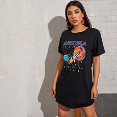 буква Повседневный Платье Shein