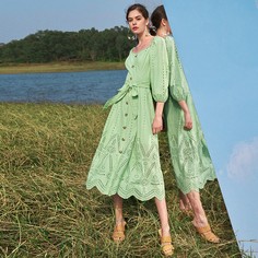 с поясом Одноцветный Элегантный Платье Shein