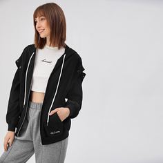 на молнии буква Повседневный Свитшоты Shein