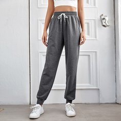 Спортивные брюки на кулиске с карманом Shein