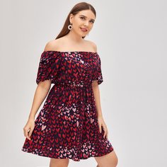 Сердечко Повседневный Платья размер плюс Shein