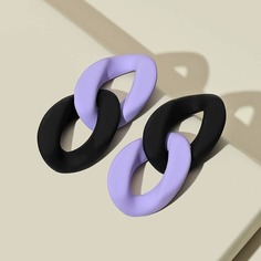 Контрастные серьги в форме цепи Shein