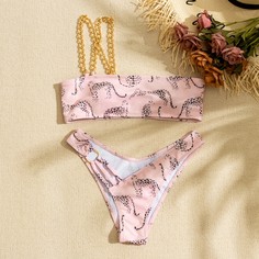 Цепочка Животный Элегантный Бикини Shein