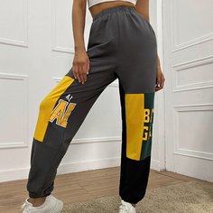 с карманами буква Спортивные Брюки Shein