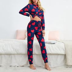 С батом перед Сердечко милый Пижама Shein