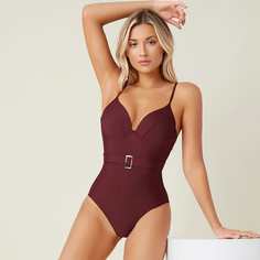 Слитный купальник на косточках Shein